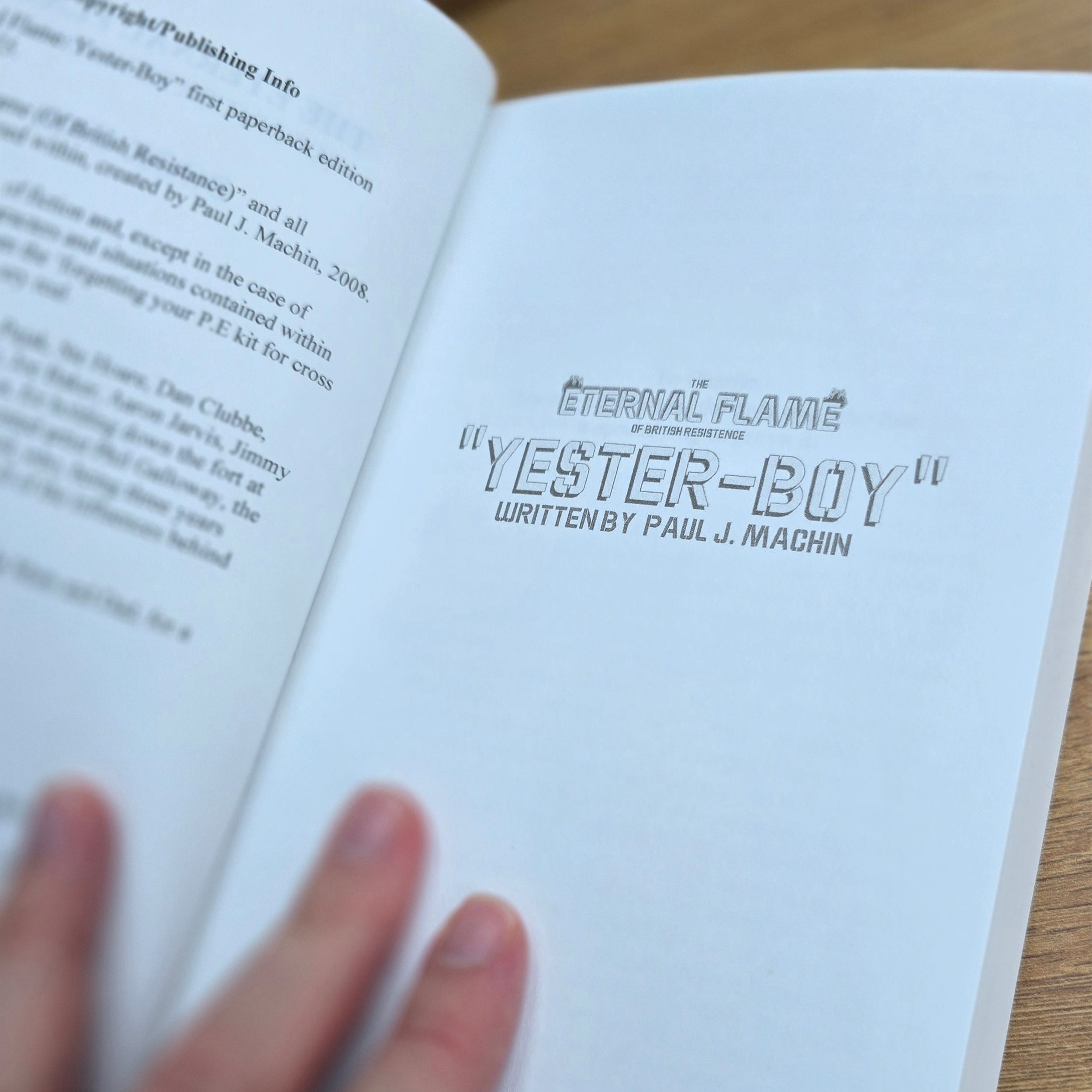 The Eternal Flame: Yester-Boy - First Edition Paperback